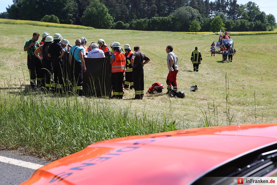 Unfall am Würgauer Berg: Motorradfahrer schwer verletzt
