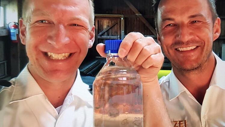 S&uuml;&szlig;wasserquallen im N&uuml;rnberger Hafen: Polizisten fanden eine gro&szlig;e Zahl von Tieren. In einem Video sind die Quallen zu sehen. Foto: Polizei Mittelfranken