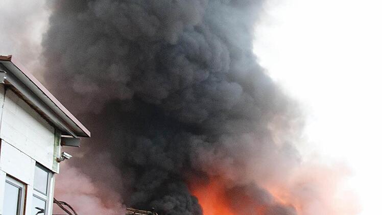 Großbrand in Maßbach. Foto: Dieter Britz