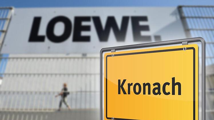 Schon zum 1. Februar werden zunächst 45 Angestellte wieder bei Loewe in der Industriestraße anfangen. Foto: Timm Schamberger/dpa / Montage: Dagmar Klumb