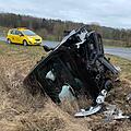 Eine Frau wurde am Samstagmittag bei einem schweren Verkehrsunfall in Oberfranken verletzt. Foto: NEWS5 / Ittig