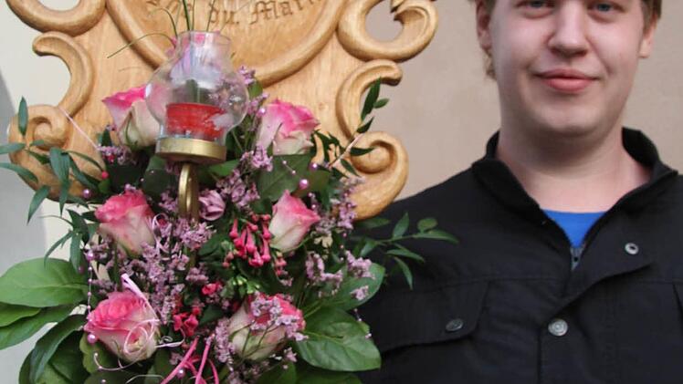 Daniel Geiger ist mit seinen 27 Jahren einer der jüngeren Wallfahrer. Drei Stunden Fußmarsch nehmen die Markgraitzer auf sich. Foto: Sonja Adam