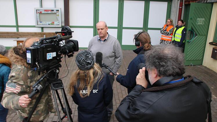 Eindrücke rund um die Betriebsversammlung im Schaeffler-Werk Elfershausen. Foto: Ralf Ruppert