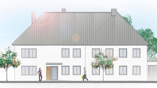 Eine schematische Ansicht des geplanten &Auml;rztehauses in Wallenfels