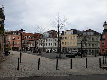 Blick auf den Albertsplatz vom Ernstplatz her. Foto: Simone Bastian