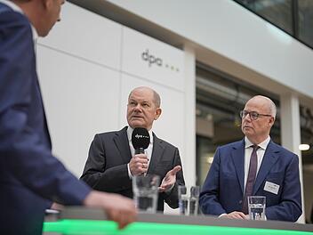 Olaf Scholz bei der dpa