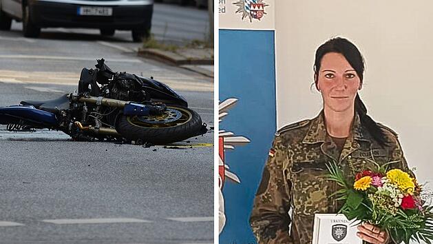 Zerrte ihn von A3: Soldatin rettet Motorradfahrer (20) nach Unfall das Leben
