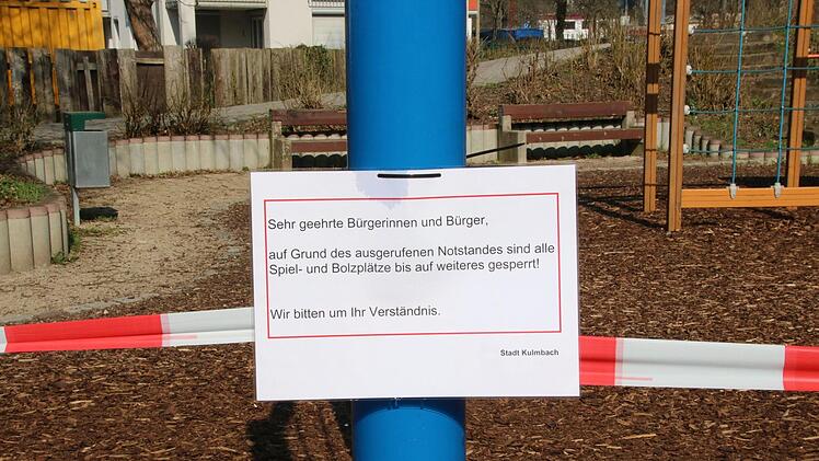 Spielpl&auml;tze sind auch in Kulmbach gesperrt. Foto: Anita Latifi
