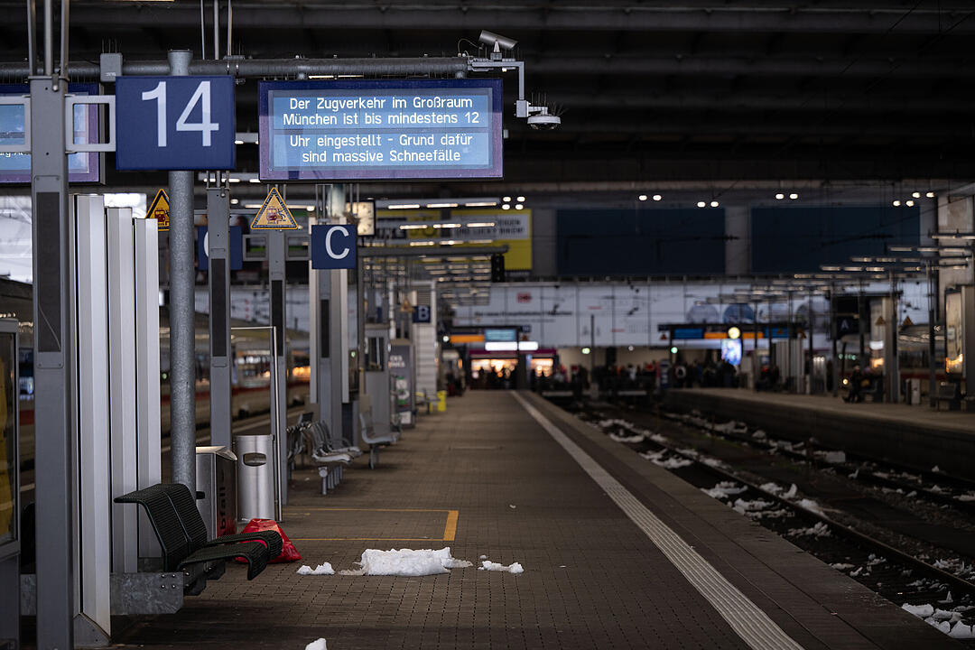Wintereinbruch in Süddeutschland - München