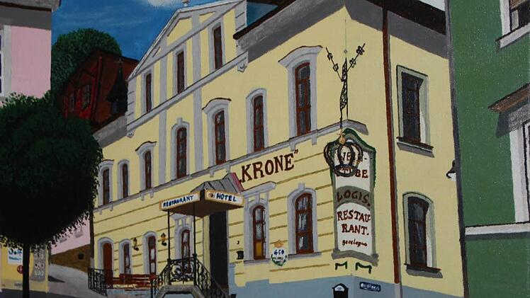 Doch insgesamt gibt's in der "Krone" viele Spuren der Vergangenheit zu sehen - so wie auf diesem Bild. Foto: Ulrike Müller