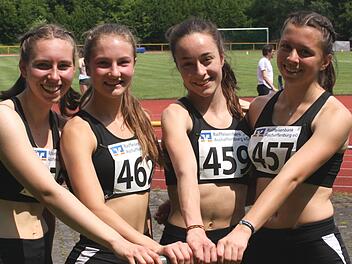 Für die deutsche Meisterschaft qualifiziert: die U18-Staffel des TV/DJK Hammelburg um Lilian Heid, Anna Lukaschewitsch, Lena Weigand und Elisa Eich.Reinhold Nürnberger