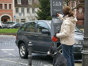 Am Königsplatz ist eine kleine Grünfläche, die laut Zeugenbeobachtung  vermehrt von Hundehaltern als Toilette missbraucht wird. Dabei hängt ein Automat mit  Beuteln ganz in der Nähe.  Fotos: Müller