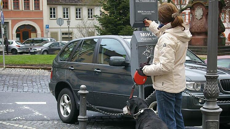 Am Königsplatz ist eine kleine Grünfläche, die laut Zeugenbeobachtung  vermehrt von Hundehaltern als Toilette missbraucht wird. Dabei hängt ein Automat mit  Beuteln ganz in der Nähe.  Fotos: Müller