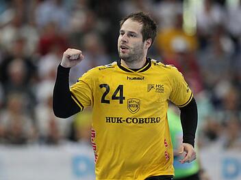 Nico Büdel war stärkster Feldspieler der Coburger bei der knappen 26:28-Niederlage in Kiel.