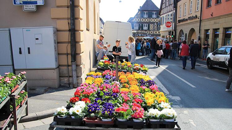 Passend zum Frühlingswetter: Es gab auch Blumen im Angebot.