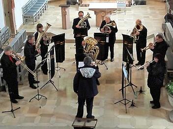 Das Ensemble "Trumpet Voluntary" spielte in der Schlüsselfelder Pfarrkirche. Foto: privat