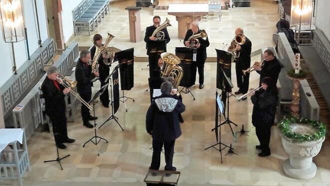Das Ensemble "Trumpet Voluntary" spielte in der Schlüsselfelder Pfarrkirche. Foto: privat