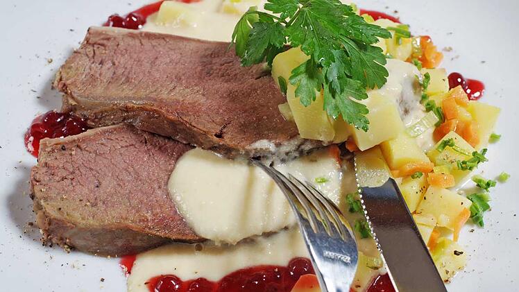 Fr&auml;nkisches Hochzeitsessen: Fleisch mit Meerrettich