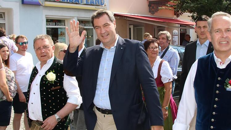 Markus Söder bei der Kulmbacher Bierwoche 2018. Foto: Jürgen Gärtner