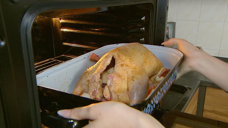 Das Leibgericht des Bauern: Entenbraten.