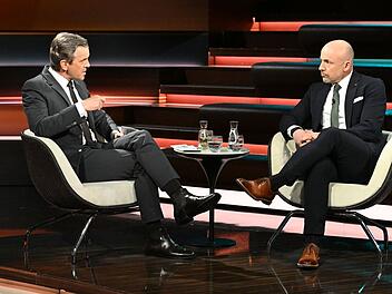 Markus Lanz (links) und Alexander Hoffmann waren mit Blick auf den Iran unterschiedlicher Meinung.