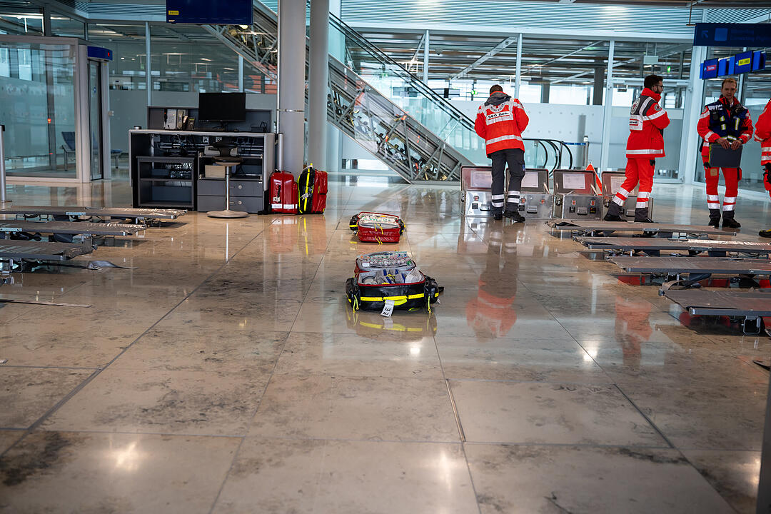 Großübung am Nürnberger Flughafen