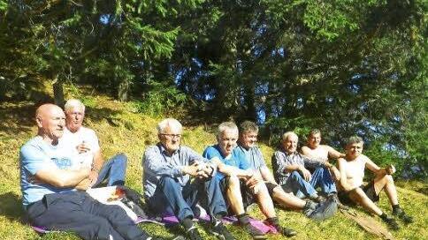 Herbst 2016: Sonnenbad nach der Wanderung