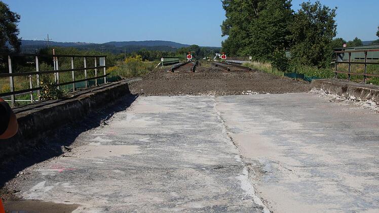 Bahn-Baustelle in den MainauenDagmar Besand