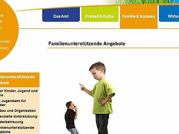 Auf der Homepage des Landratsamtes Erlangen-Höchstadt könnte bald auch ein Hinweis auf den ersten Familienstützpunkt stehen.  Screenshot: Landratsamt ERH