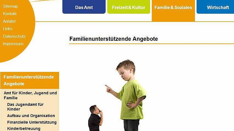 Auf der Homepage des Landratsamtes Erlangen-Höchstadt könnte bald auch ein Hinweis auf den ersten Familienstützpunkt stehen.  Screenshot: Landratsamt ERH