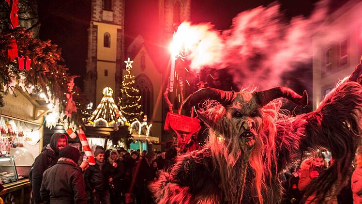 Kurioser Besuch am Weihnachtsmarkt in Hof. Foto: News5/Fricke