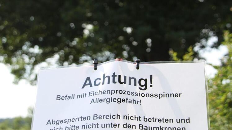 Warnhinweis beim Spitzeichener Turm Foto: Jochen Nützel