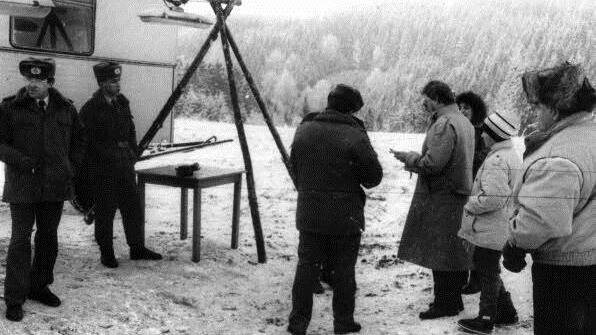 Am DDR-Kontrollpunkt Foto: Archiv