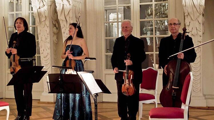 Das Novalis Quartett gastierte im barocken Riesensaal von Schloss Ehrenburg in Coburg. Foto: Jochen Berger