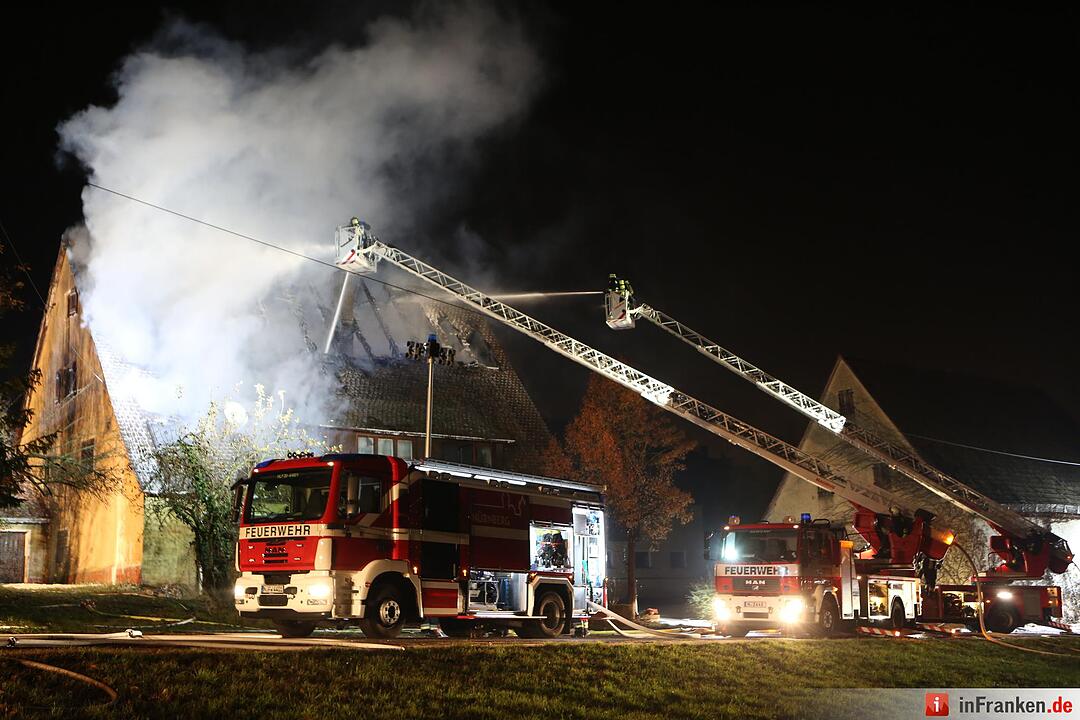 Wohnhaus in Vollbrand - Nürnberger Feuerwehr im Großeinsatz