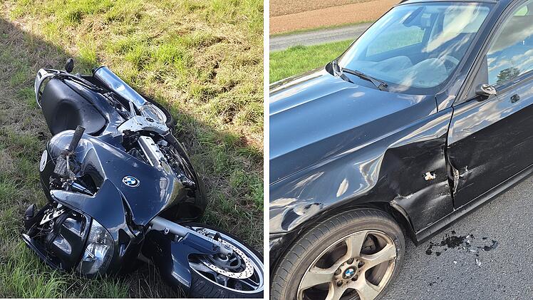 Schwerer Unfall auf B303 bei Sonnefeld &ndash; Biker schwebt in Lebensgefahr