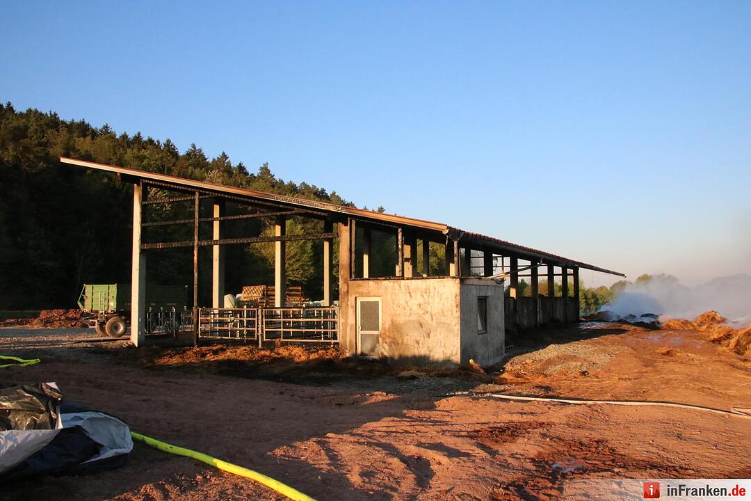 Hoher Schaden bei Stallbrand bei Nüdlingen