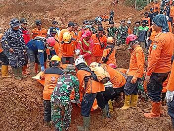 Erdrutsch in Indonesien