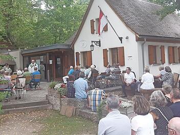 Kilian Kemmer bei seiner diesjährigen "Bergpredigt" Foto: Hermann Proksch