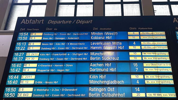 Versp&auml;tungen im Bahnverkehr