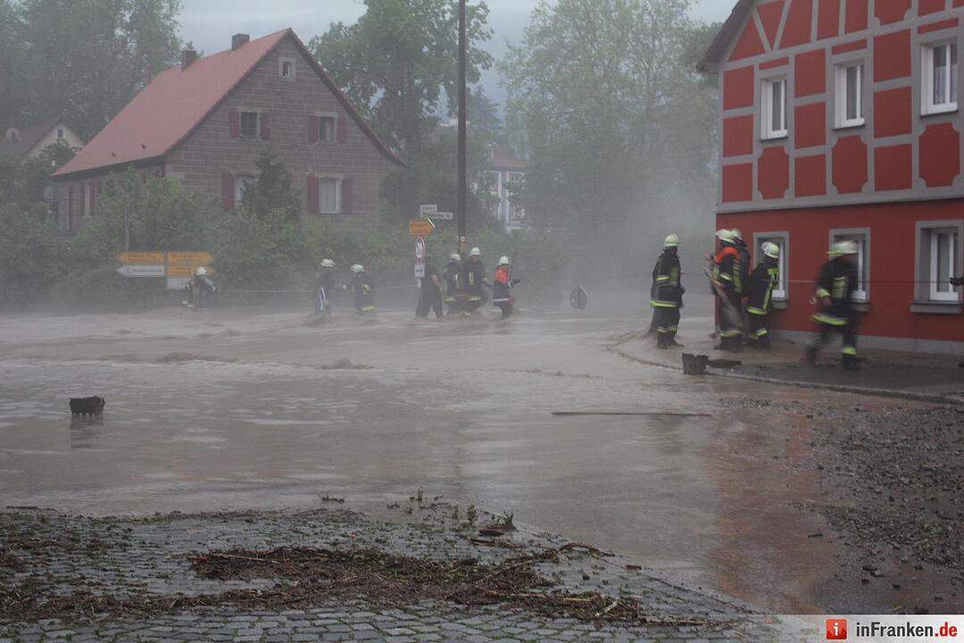 Unwetter über Franken