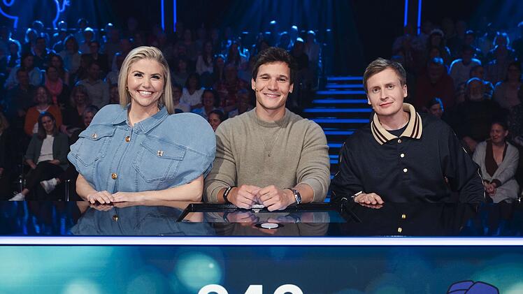Beatrice Egli (links), Kapit&auml;n Vincent Weiss und Till Reiners k&ouml;nnen das Rennen am Ende f&uuml;r sich entscheiden.