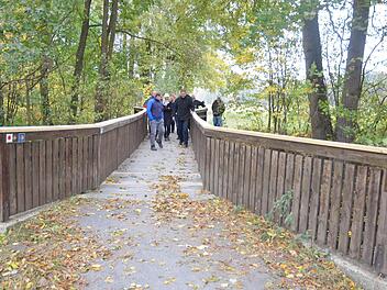 Die Holzkonstruktion trägt noch gut. Aber allzu lange möchte der  Rödentaler Bausenat nicht mi der Erneuerung der Brücke über die Itz nahe Park Rosenau warten.Rainer Lutz