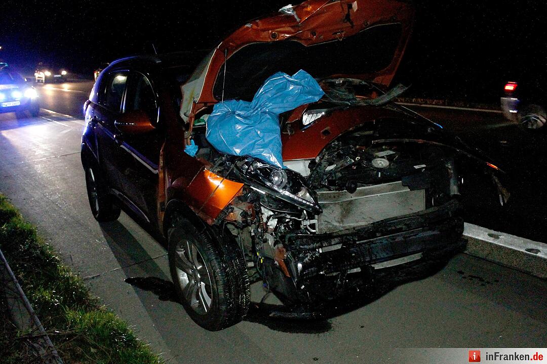 Schwerer Unfall auf A3 bei Gremsdorf