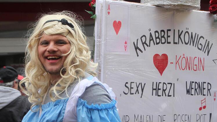 Die aktuelle Kräbbelkönigin von Bad Brückenau "Sexy Herzi Werner" Foto: Ulrike Müller