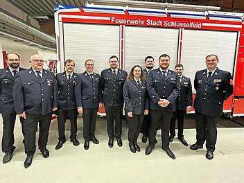 Ausscheidende und neue Vorstandsmitglieder (von links): Michael Sturm,Thomas Messingschlager, Markus Hanika, Markus Weber, Sebastian Wach, Jasmin Werner, Johannes Scheubel, Floyd Frerichs, Lukas Ziegler und Rainer Butterhof.
