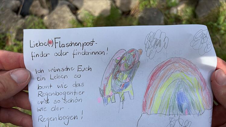 Eine Nachricht aus der Flaschenpost.
