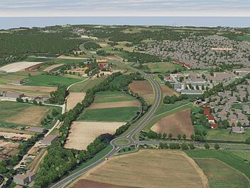 Die geplante Westumgehung von Neunkirchen am Brand Illustration: Staatliches Bauamt Bamberg