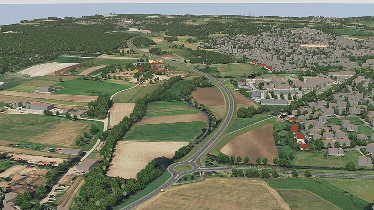 Die geplante Westumgehung von Neunkirchen am Brand Illustration: Staatliches Bauamt Bamberg