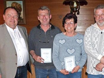 Werner Burger, Gerhard und Angela Goller sowie Stephan Gageik (von links)